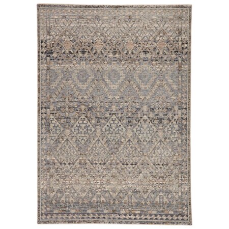 Vibe By Jaipur Living Cashel Tribal Gray & Dark Blue Runner Rug , 2 ft. 5 in. x 10 ft. RUG146644